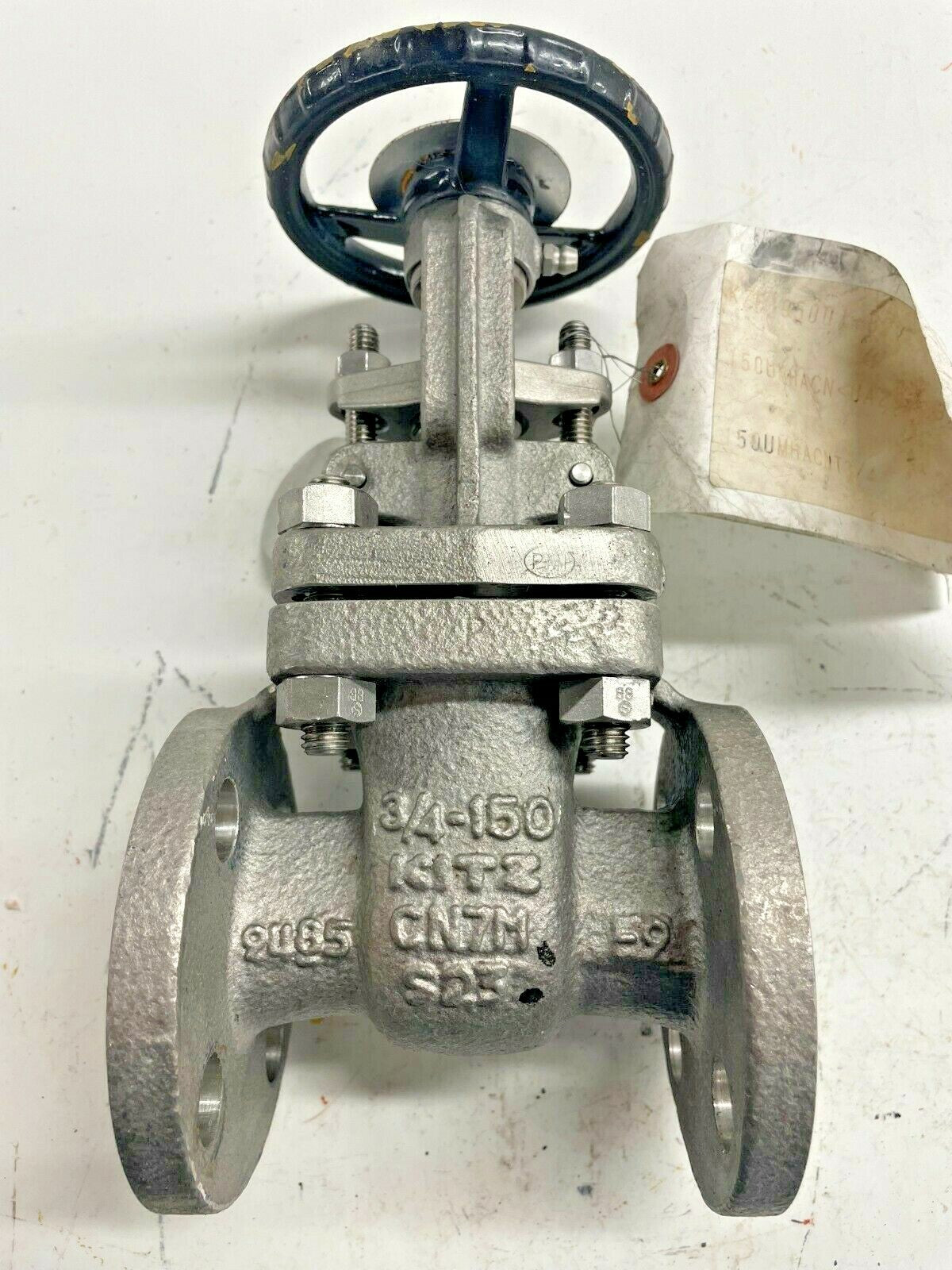 KITZ 150-UMHACNT CN7M ALLOY 20 Gate Valve 3/4" Class 150 RF Flange B16.34 API603