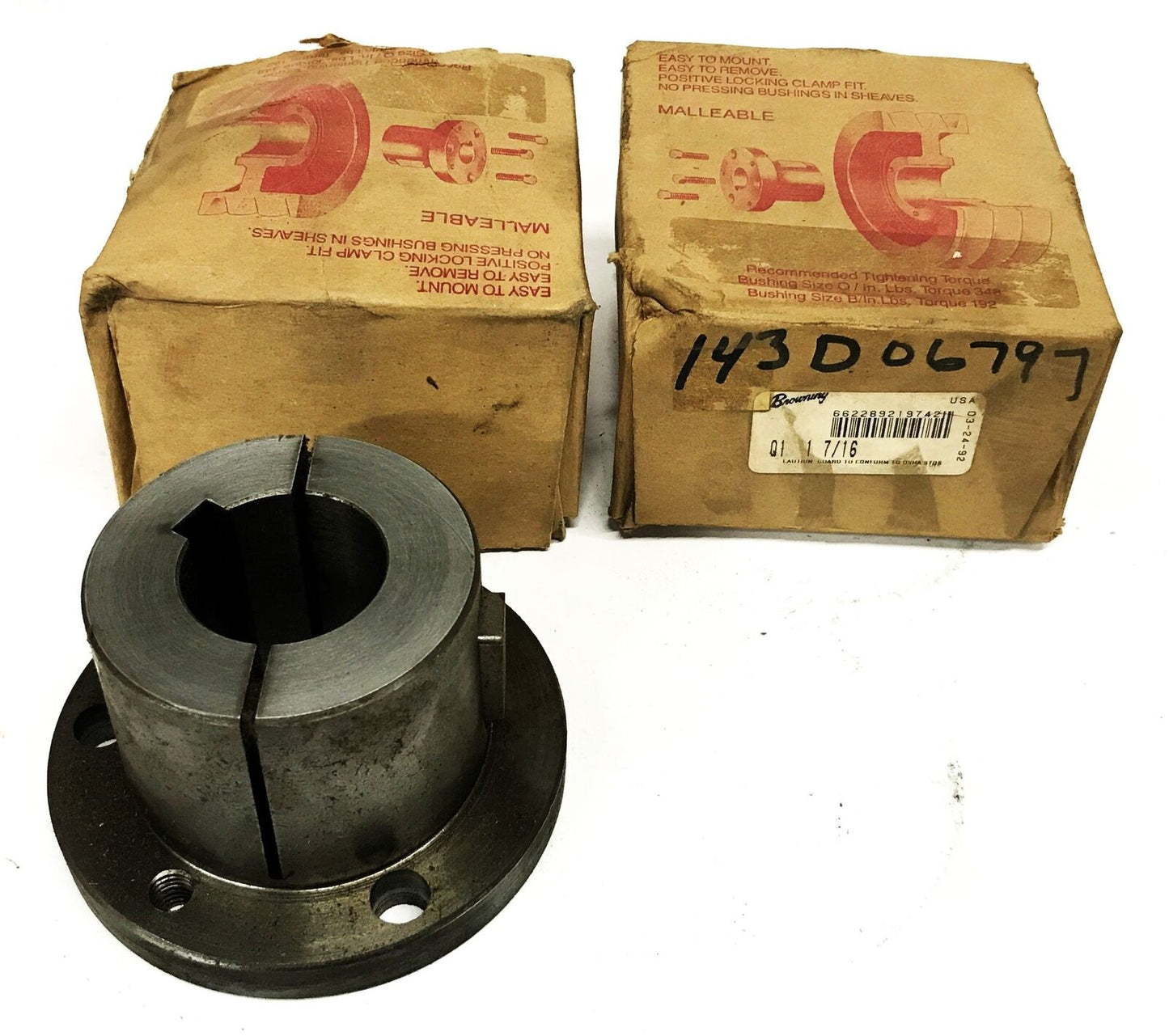 Browning Split Taper Bushing Q1-1-7/16 [Lot of 2] NOS
