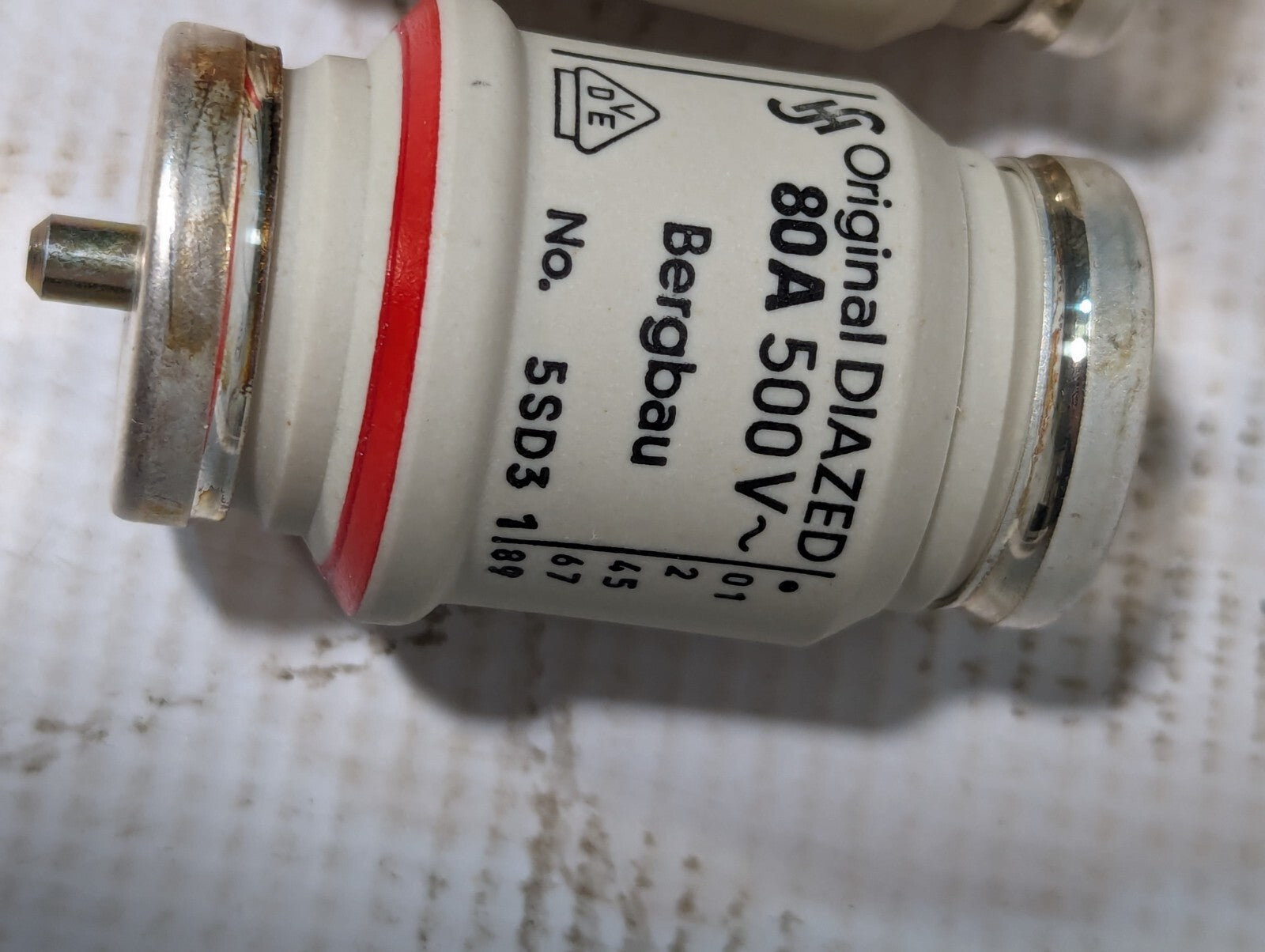 Siemens 5SD3 fuse, 80A, 500VAC, original diazed, Bergbau