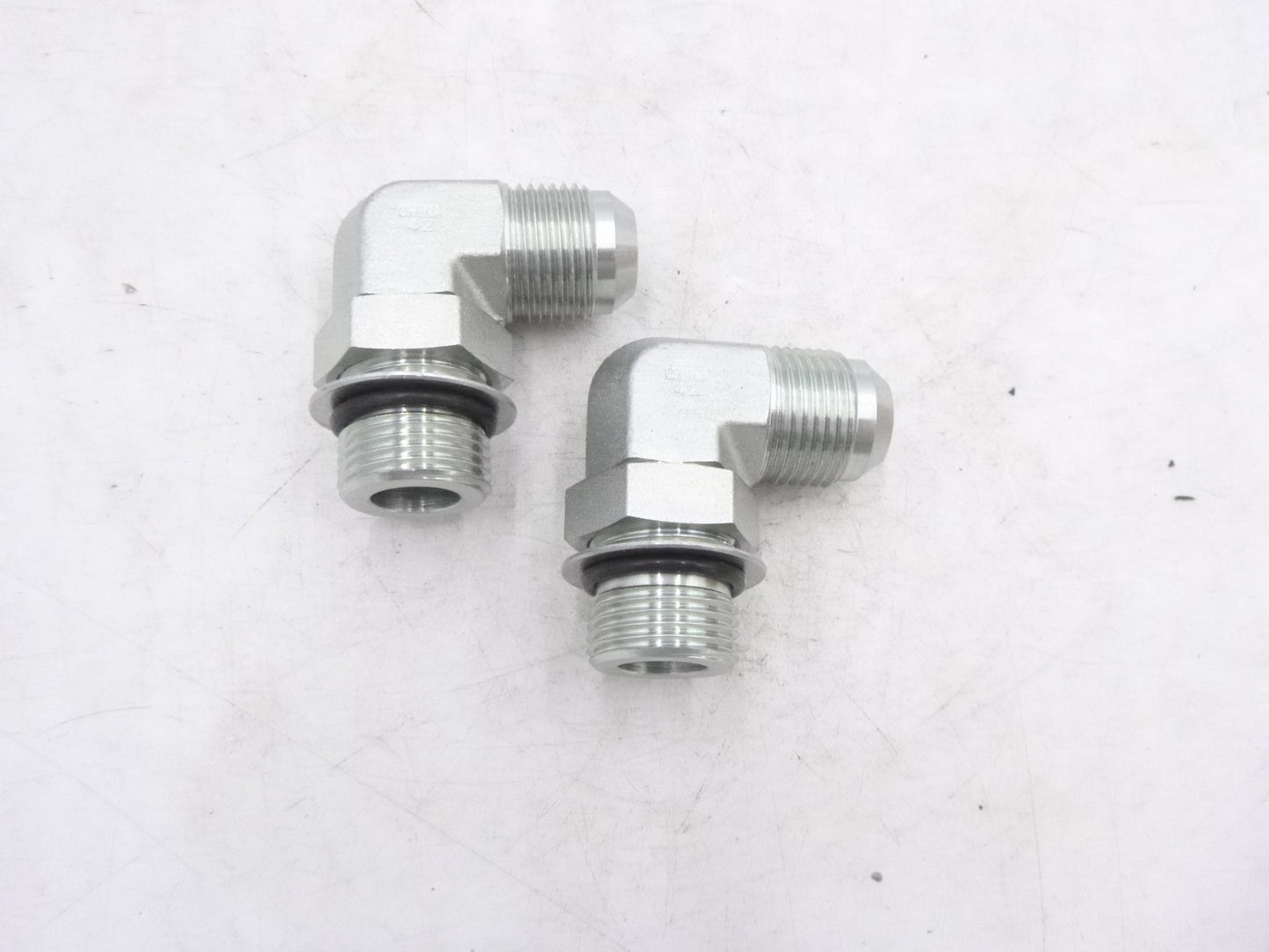 2 Pack Danfoss 6801-10-16 5/8" Male JIC x 1" ORB Male 90° Elbow Steel