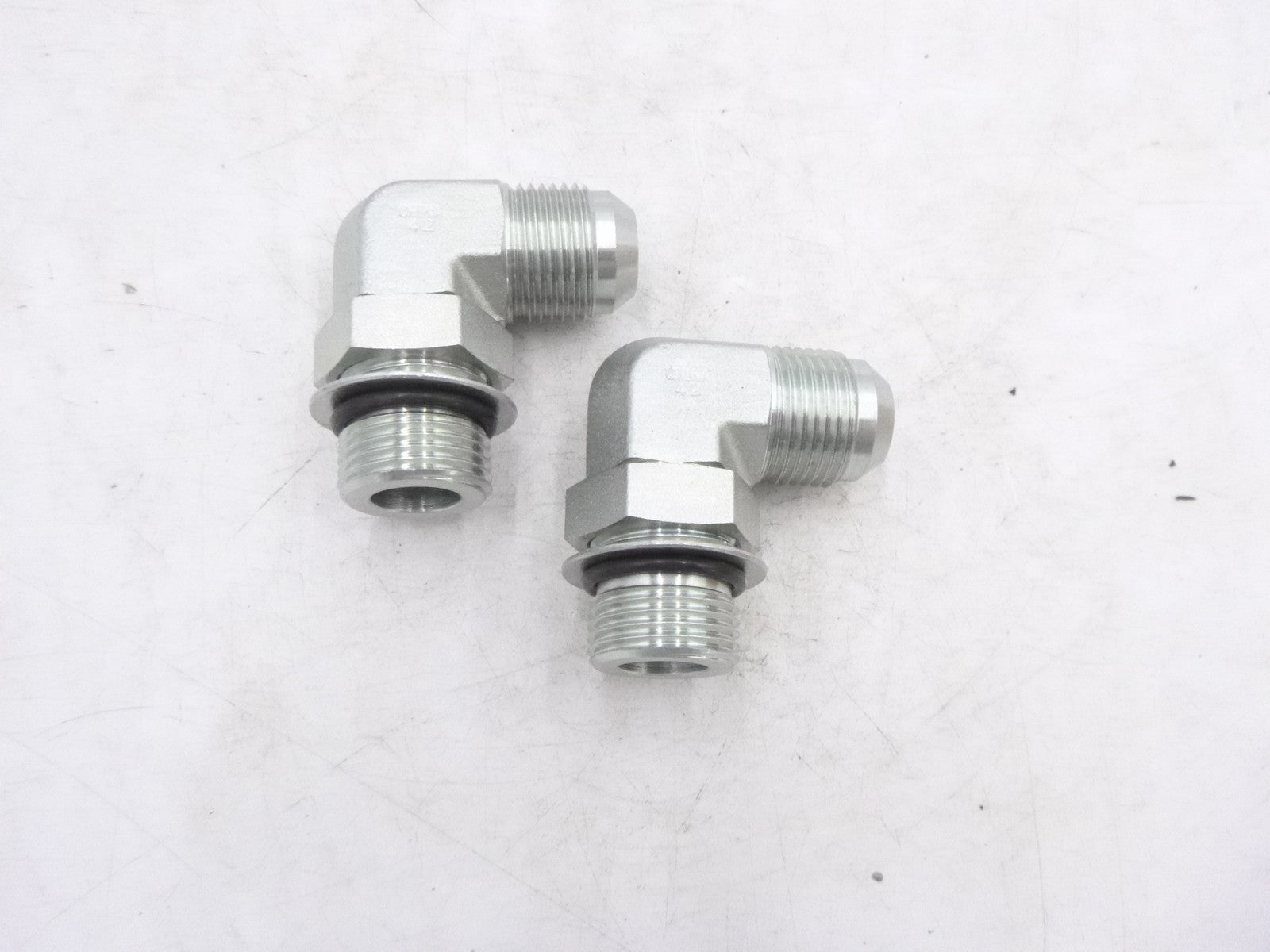 2 Pack Danfoss 6801-10-16 5/8" Male JIC x 1" ORB Male 90° Elbow Steel