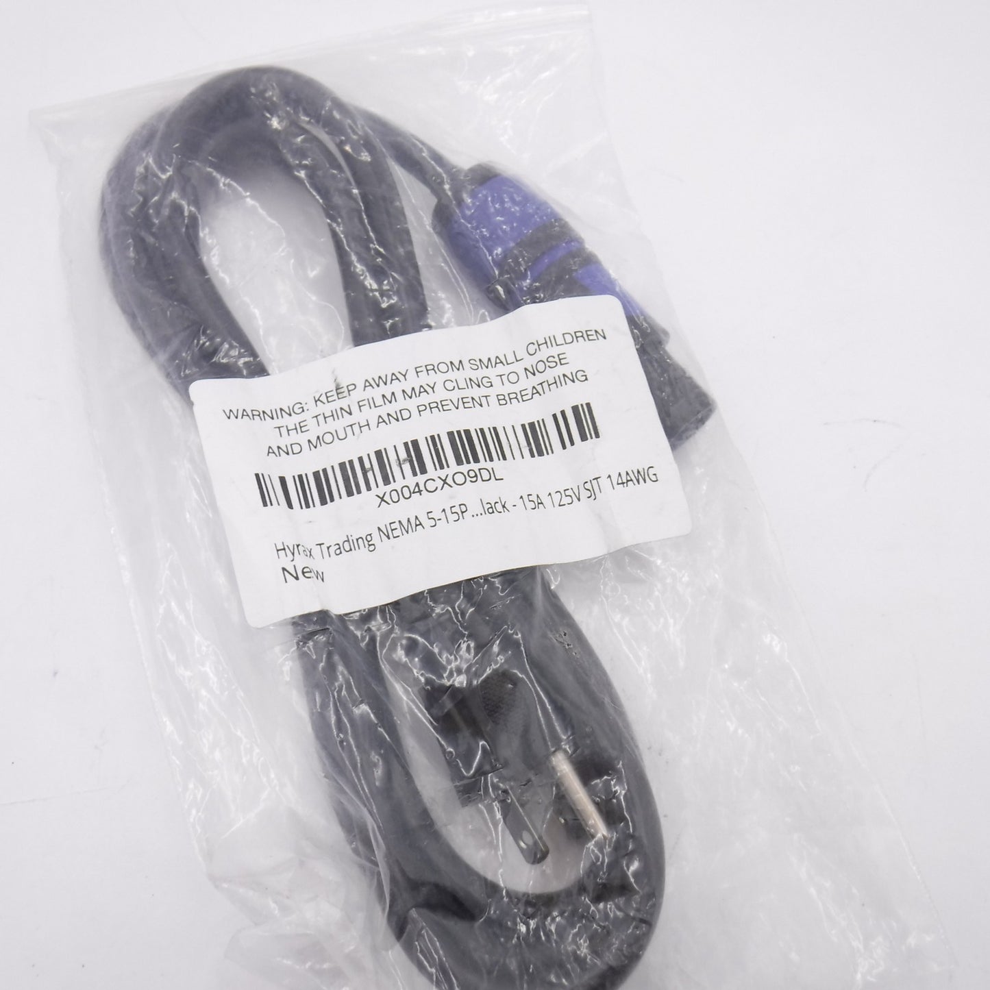 NEMA 5-15P Edison to Neutrik PowerCON Connector  10' Black  15A 125V SJT