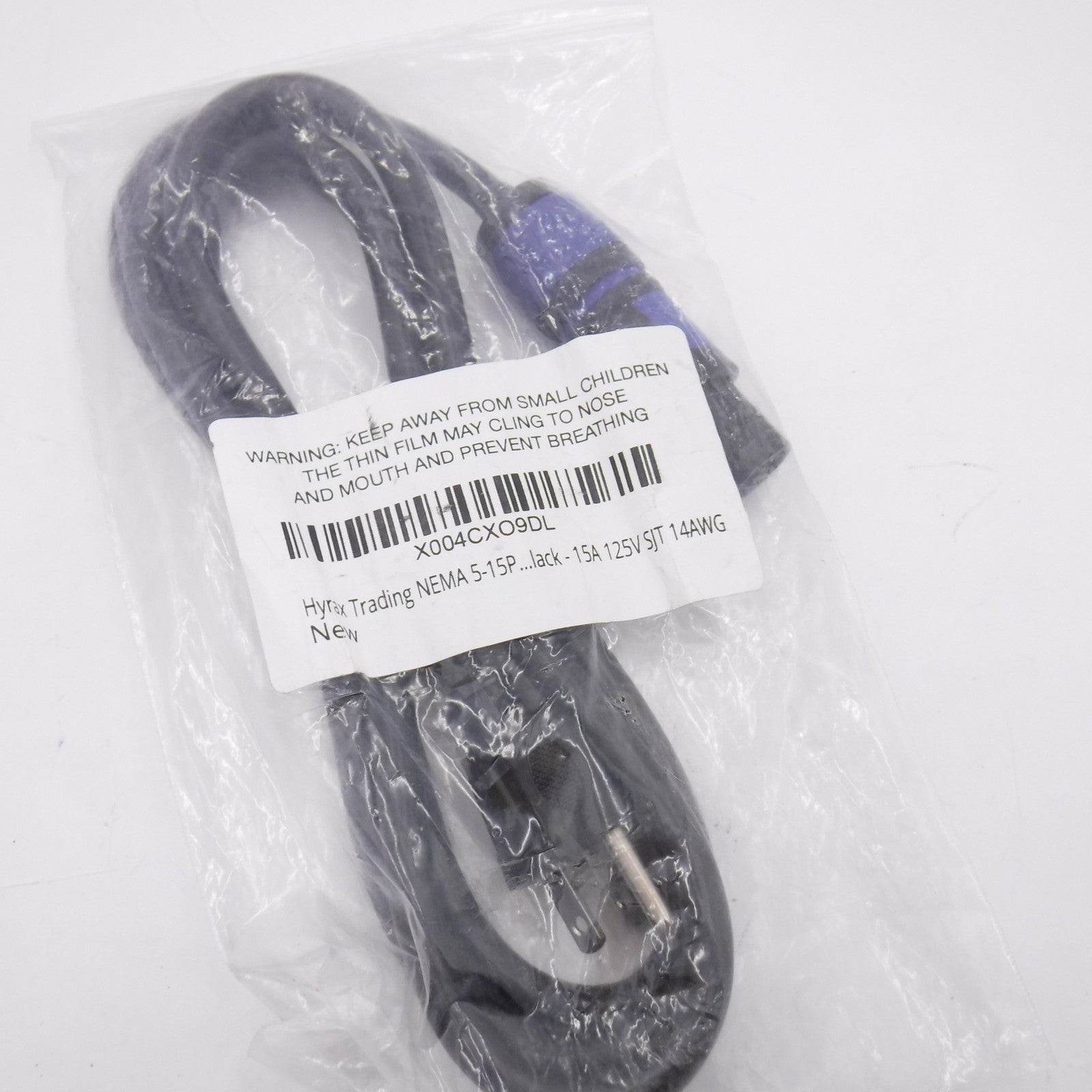 NEMA 5-15P Edison to Neutrik PowerCON Connector  10' Black  15A 125V SJT