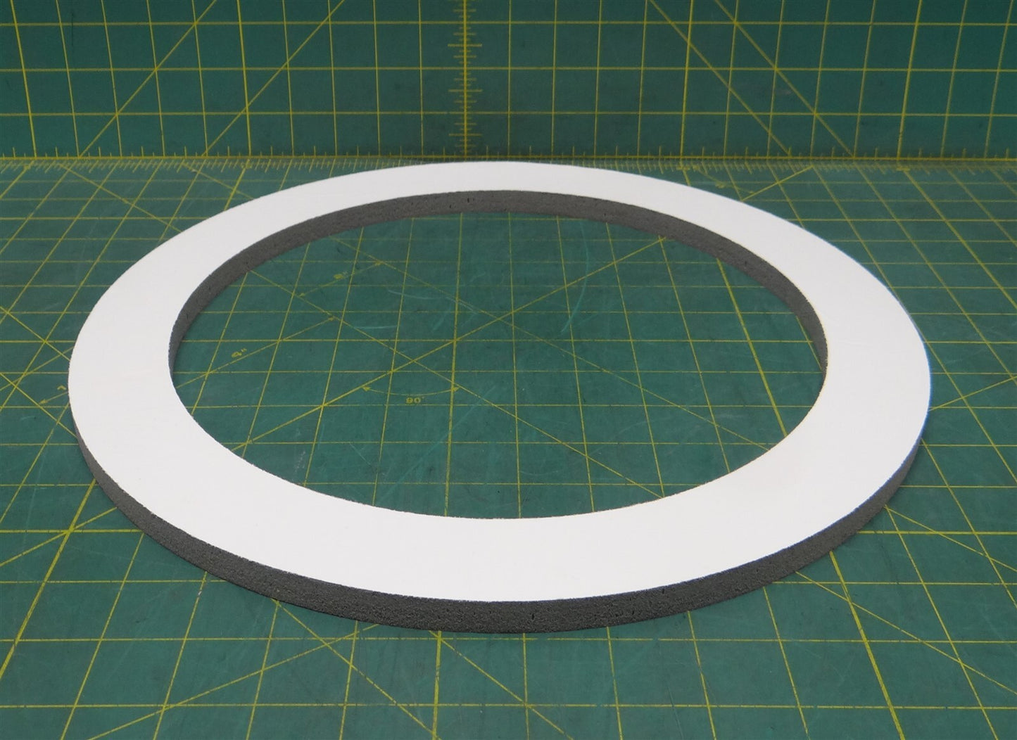 13.75" Outer Dia Foam Ring with Adhesive Backing, 10.75" Inner Dia, 0.5" Thick