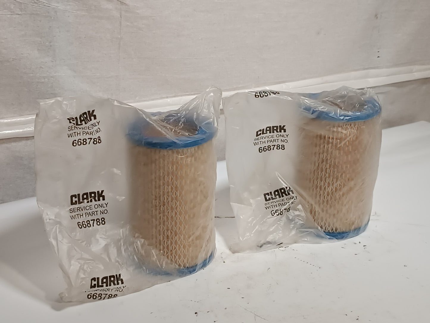 Pair of New Clark 668788 Replacement Forklift Air Filters As Pictured
