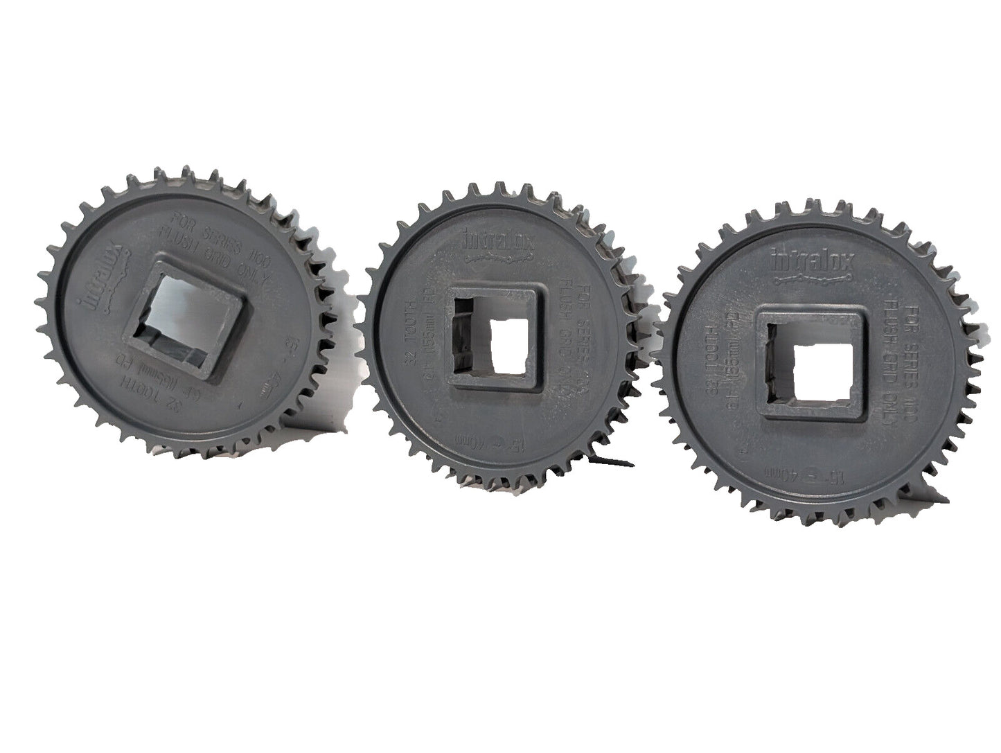 Lot of 3: Intralox 32-Tooth Sprockets, 6.1" (155mm), 1.5" (40mm) For 1100 Series