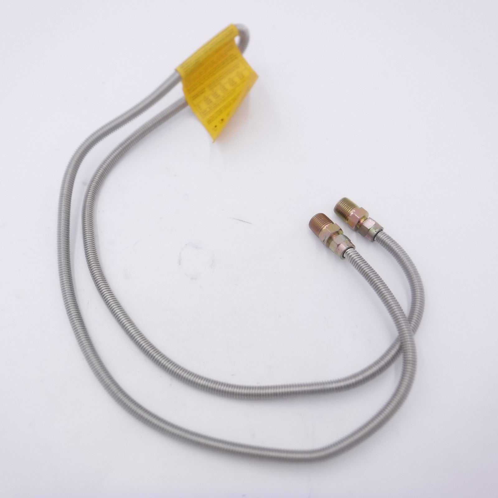 72" x 1/2" MIP x 1/2" MIP Uncoated Stainless Steel Gas Connector G70-049