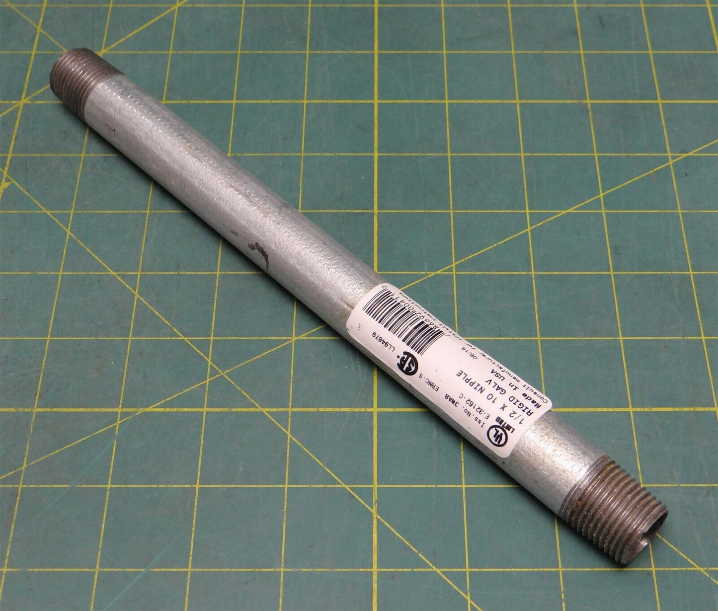 Wheatland 1/2" x 10" Rigid Galvanized Steel Conduit Nipple