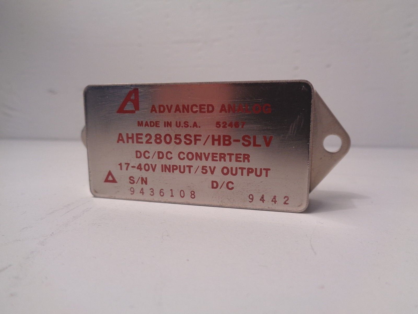 Advanced Analog AHE2805SF/HB-SLV DC/DC Converter 17-40V In  5V Output
