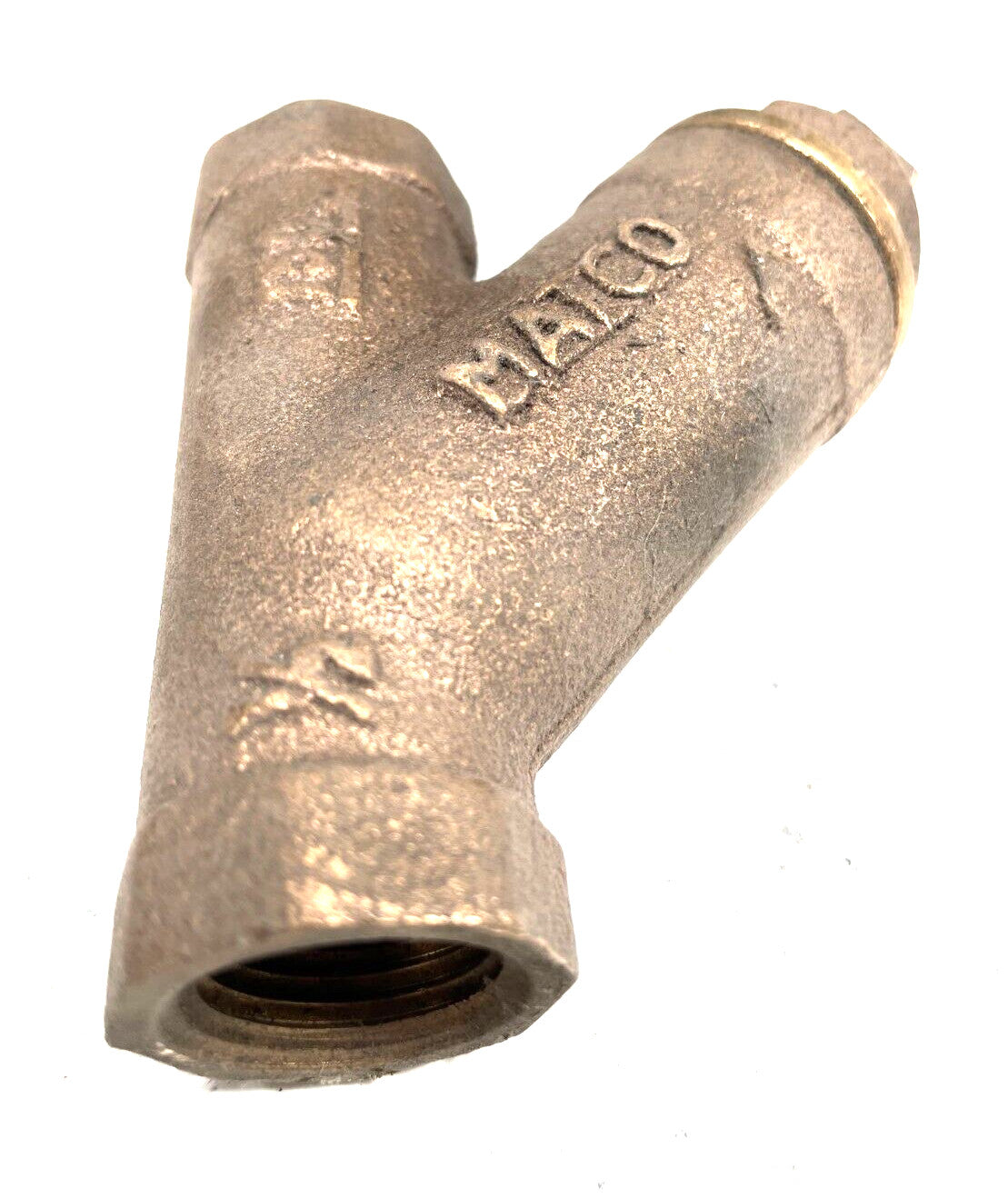 MATCO Bronze Y Strainer 1/2" NPT 150 psi w/ Blow-Off / 20-Mesh Stainless Screen