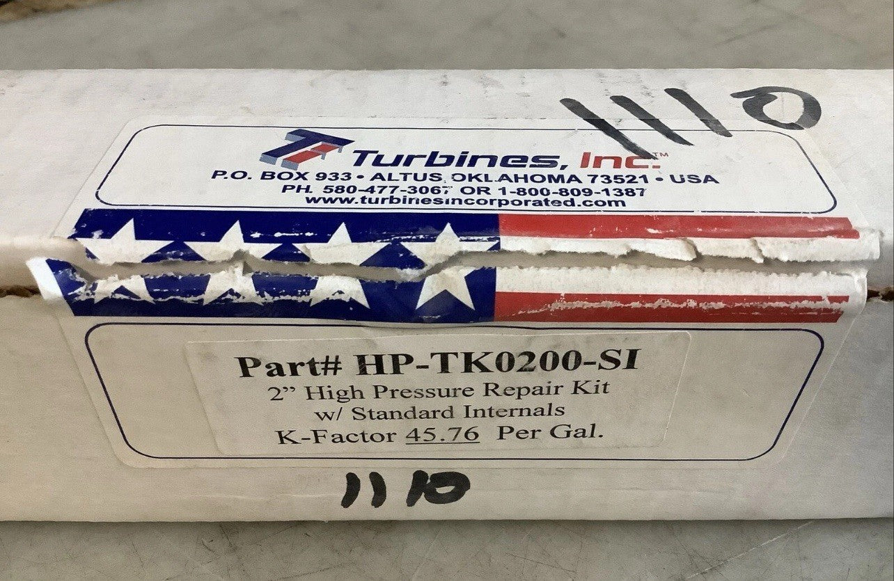 TURBINES INC HP-TK0200-SI 2” PRESSURE REPAIR KIT K-FACTOR NEW Free Shipping. D5