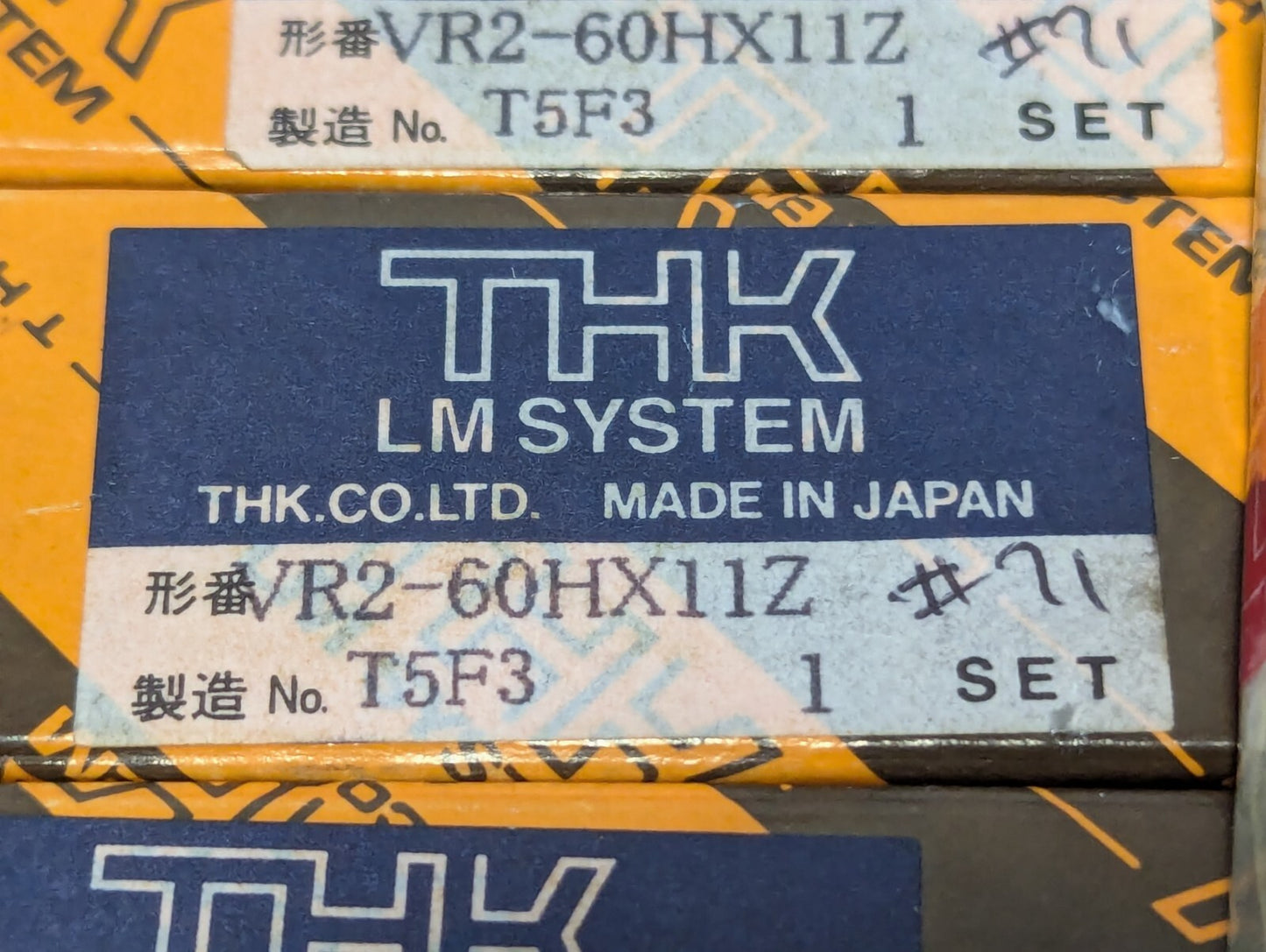 New Set of 2 THK VR2-60HX11Z Cross Roller Guides+Returns