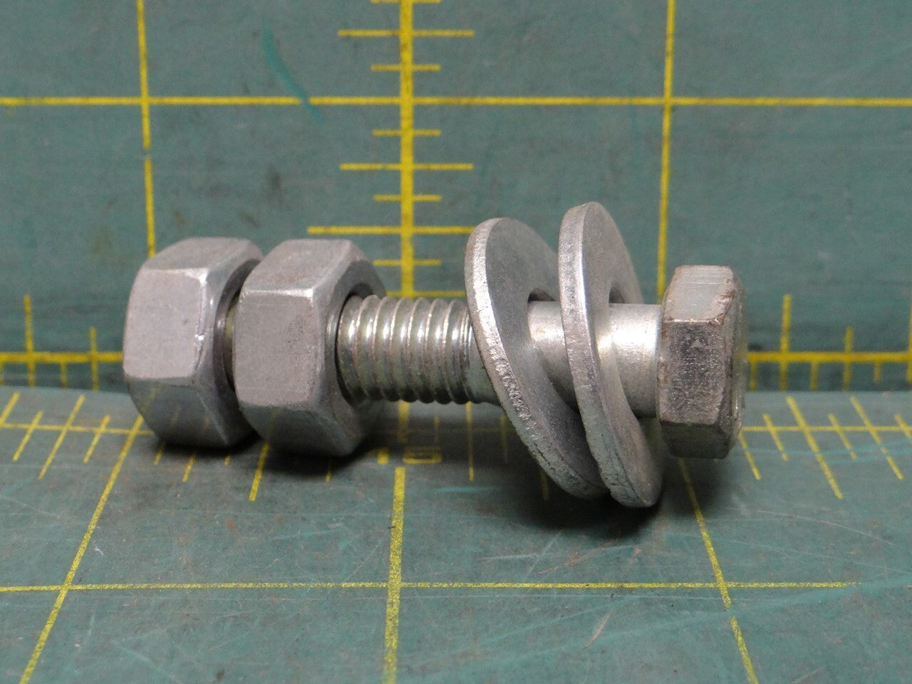 Medium-Strength Grade 5 Hex Head Screw 3/8"-16 x 1-11/16" Ln W/ Nuts + Washers