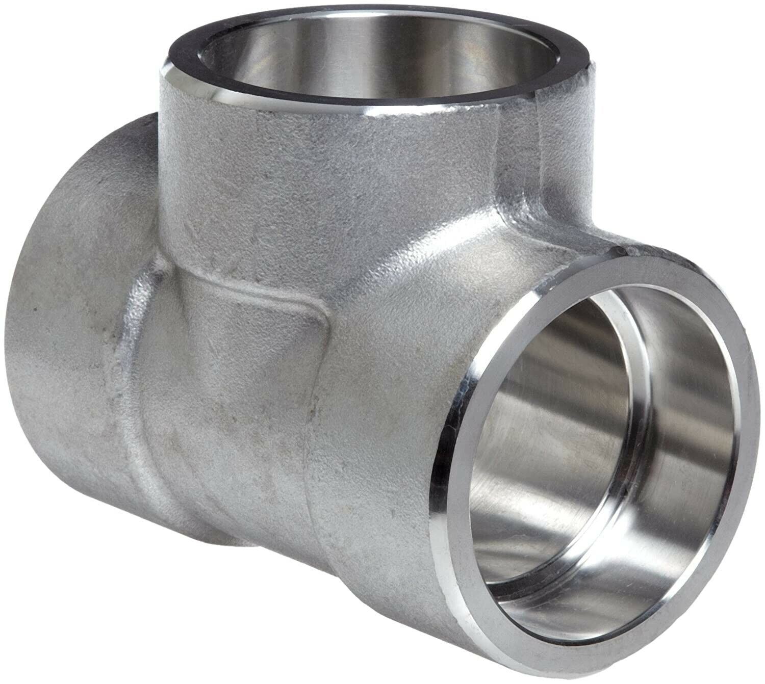 1-1/2" x 1-1/4" Class 3000 Socket Weld REDUCING TEE Forged 316 Stainless Fitting