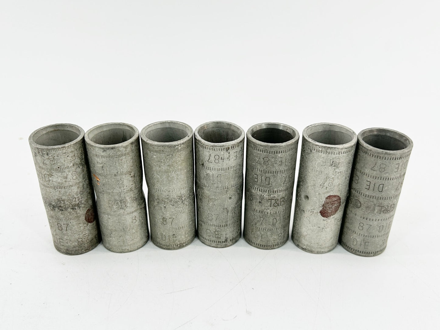 New Lot of 7 Thomas & Betts Barrel Splice 500 KCMIL Die 87 - No Box