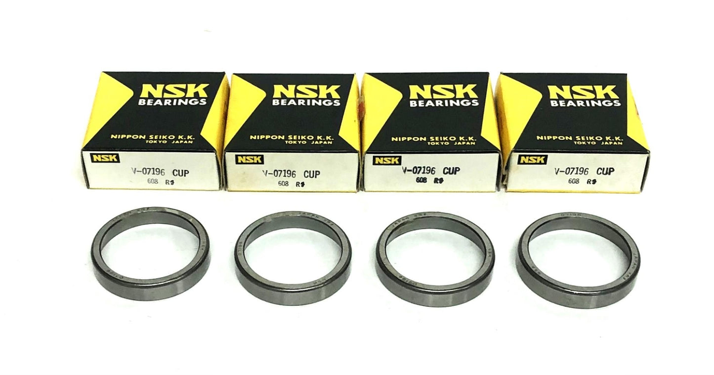 NSK Bearing Tapered Roller Bearing Cup V-07196 (07196) [Lot of 4] NOS