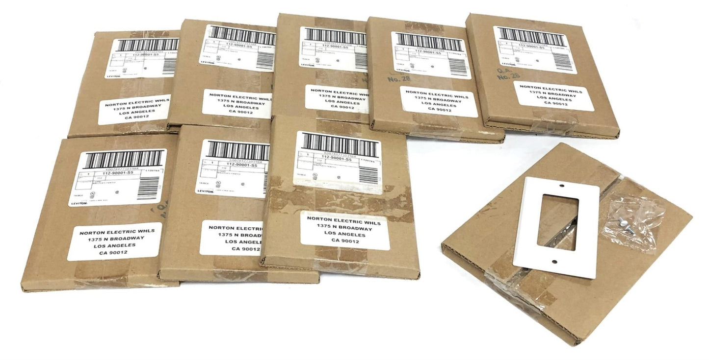 Leviton 1-Gang Painted Wallplate 112-90001-S5 [Lot of 9] NOS