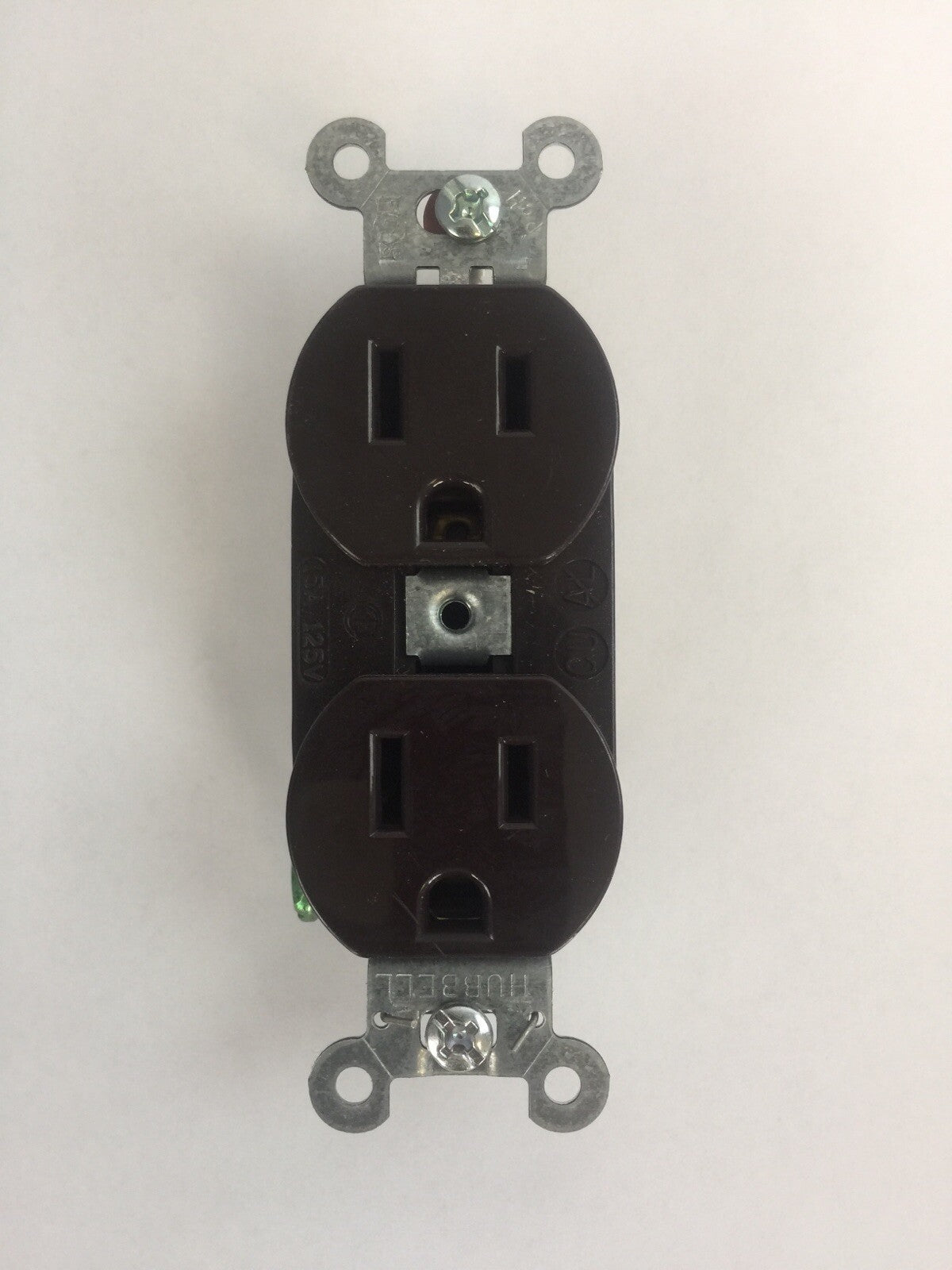 HUBBELL CR5252 15A 125V 2POLE 3 WIRE GROUNDING SMOOTH FACE BROWN (LOT OF 8)