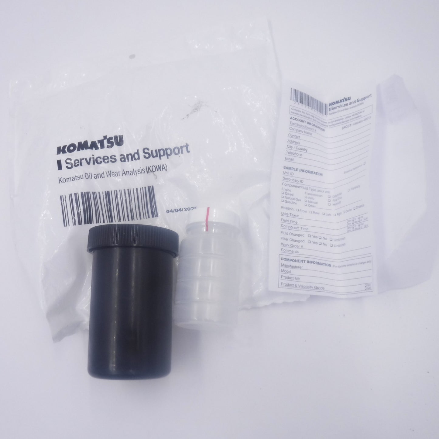 Genuine OEM Komatsu Oil And Wear Analysis Kit