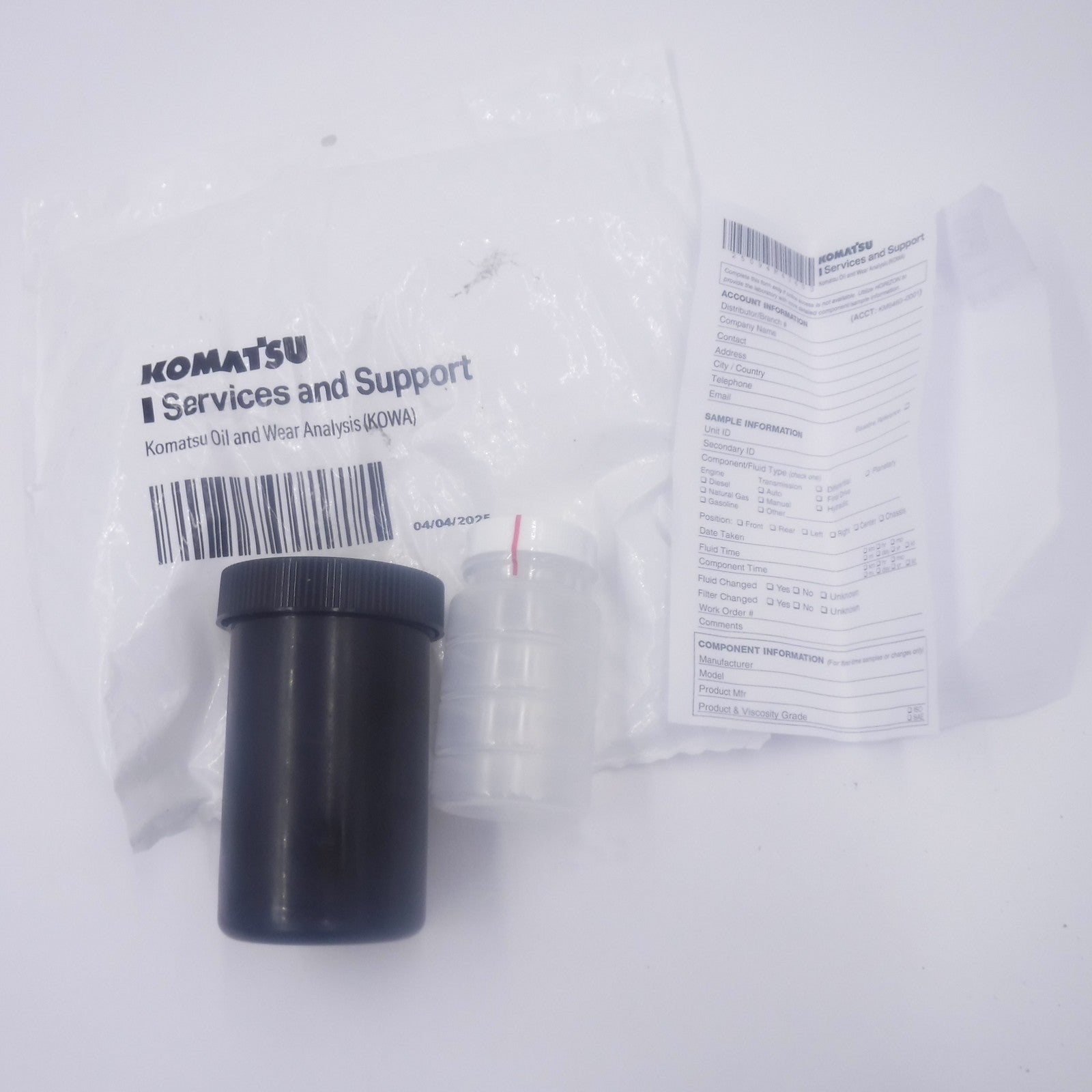 Genuine OEM Komatsu Oil And Wear Analysis Kit