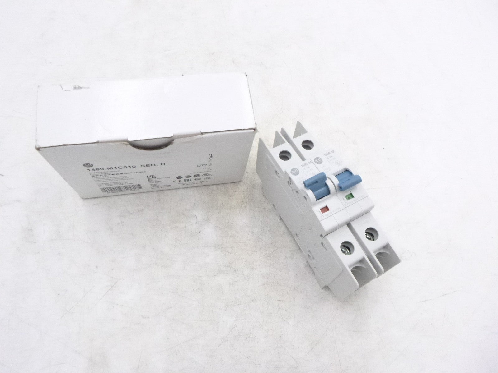 2 Pack Allen Bradley 1489-M1C010 1 Pole Miniature Circuit Breaker 1A
