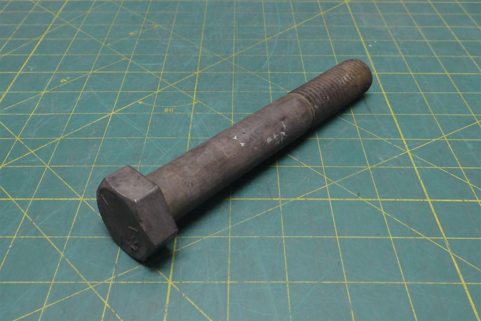 1"-8 x 7" Length Partially Threaded Hex Head Flat Point Grade 5 Steel Screw