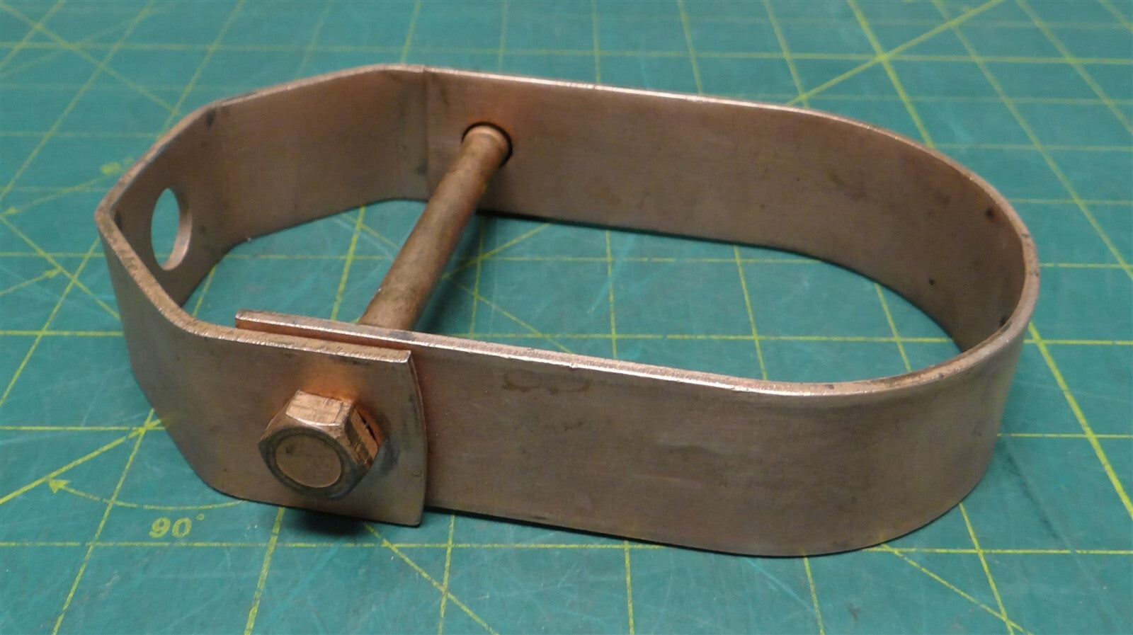 402 Clevis Hanger for 3" Tube Copper Plated Steel Light Duty 5.5" x 4" x 1"