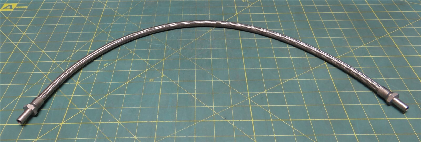 28" Weatherhead H24304 PTFE Hose Stainless Steel Braid w/ Male Compression End