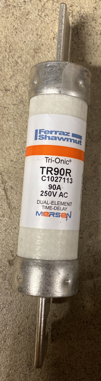 Ferraz Shamwut/Mersen TR-90R, 90 Amp (90A) 250V Fusetron Dual Element Time-D