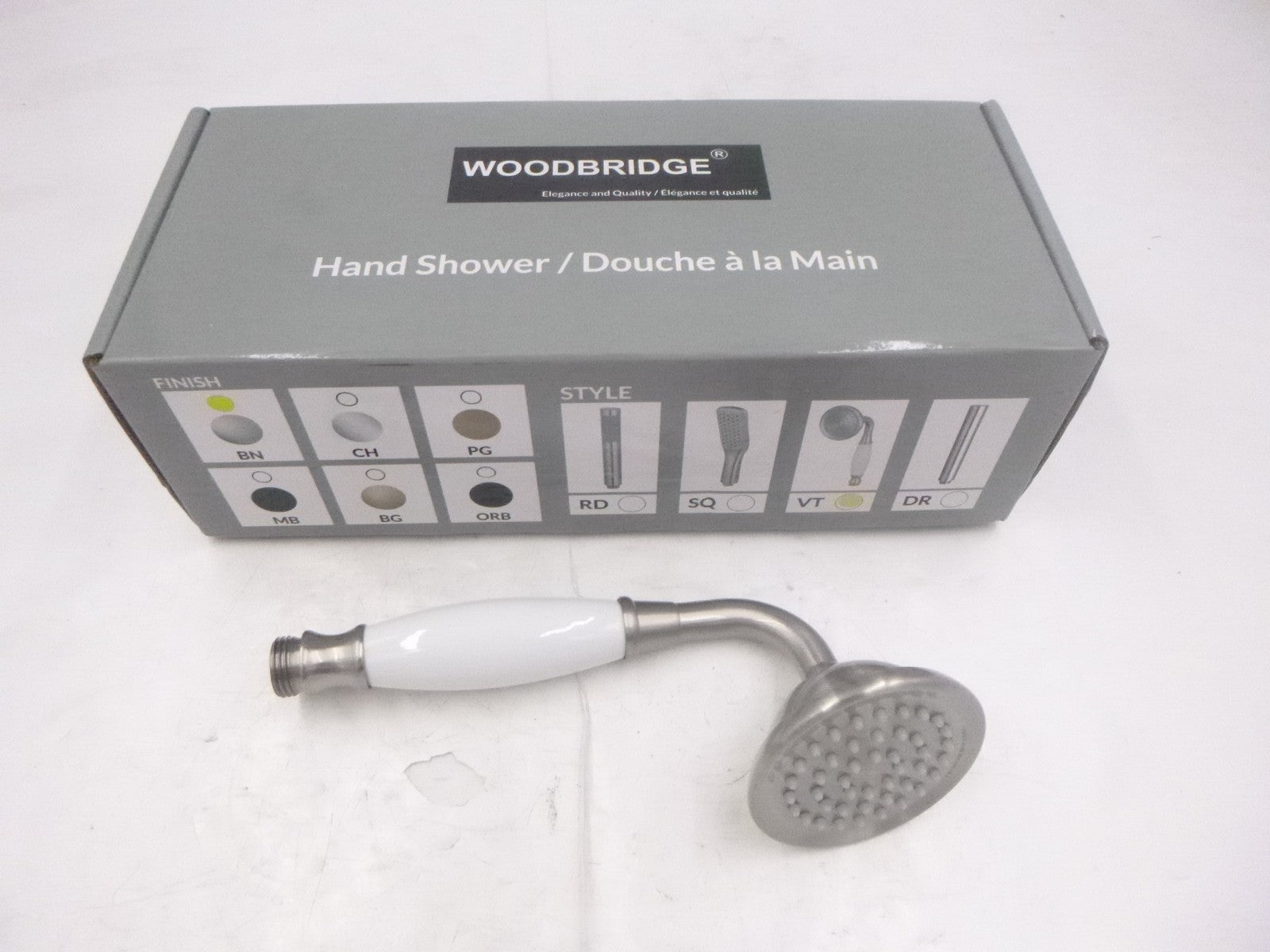 Woodbridge Single Handle Tub Filler Hand Shower F0023BNVT Brushed Nickel