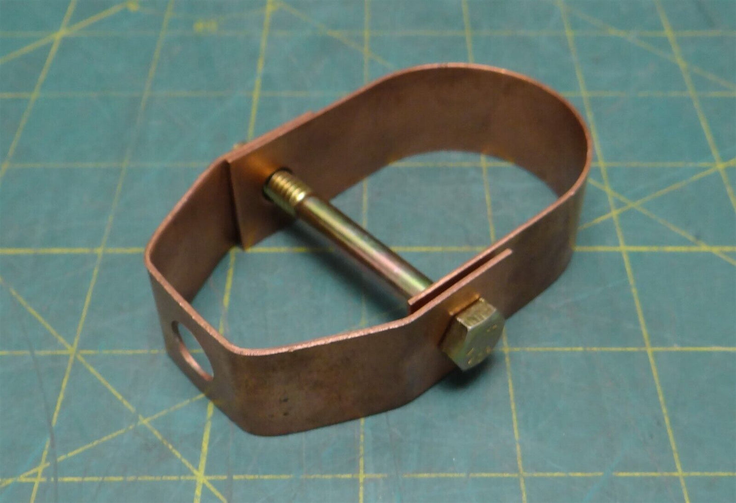 1-1/2" Copper Plated Steel Clevis Hanger, 3-3/8" Length 2-3/4" Width 7/8" Height