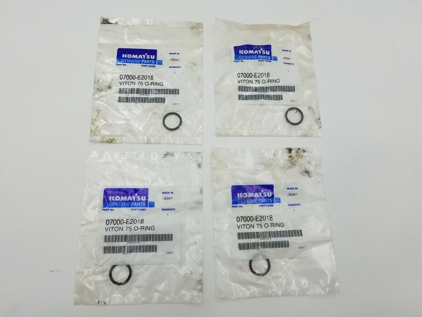 4 Pcs Komatsu 07000-E2018 O-Ring Viton 75 Heavy Duty Equipment Replacement Part 