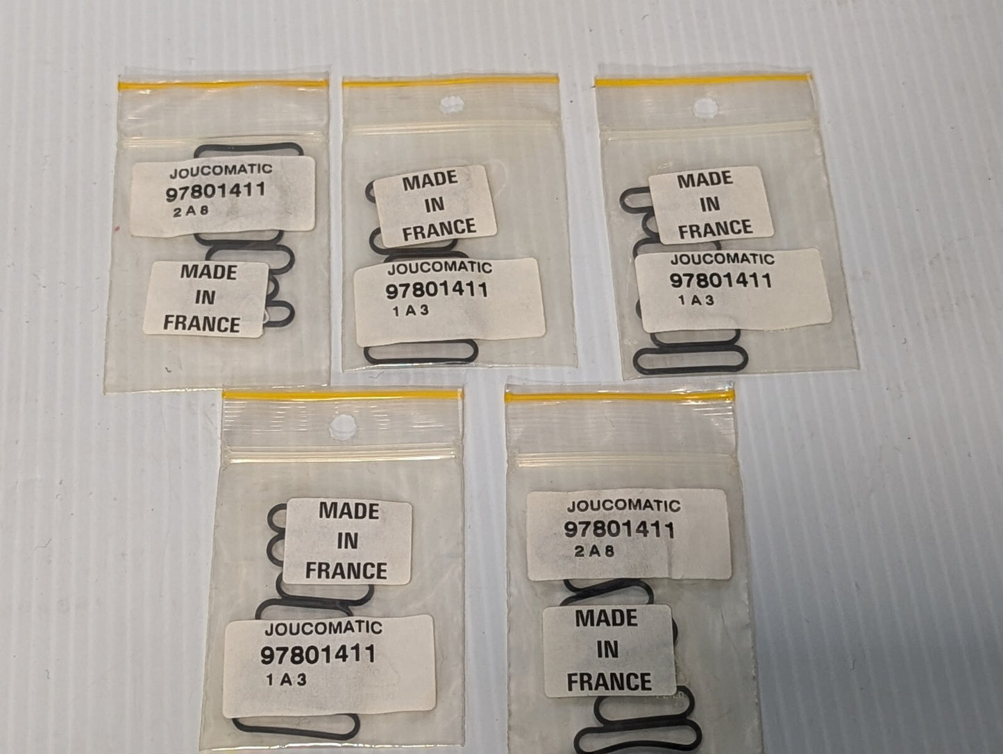 Lot of 5 Joucomatic 97801411 Subbase Seals For 541-01-001 Valve -