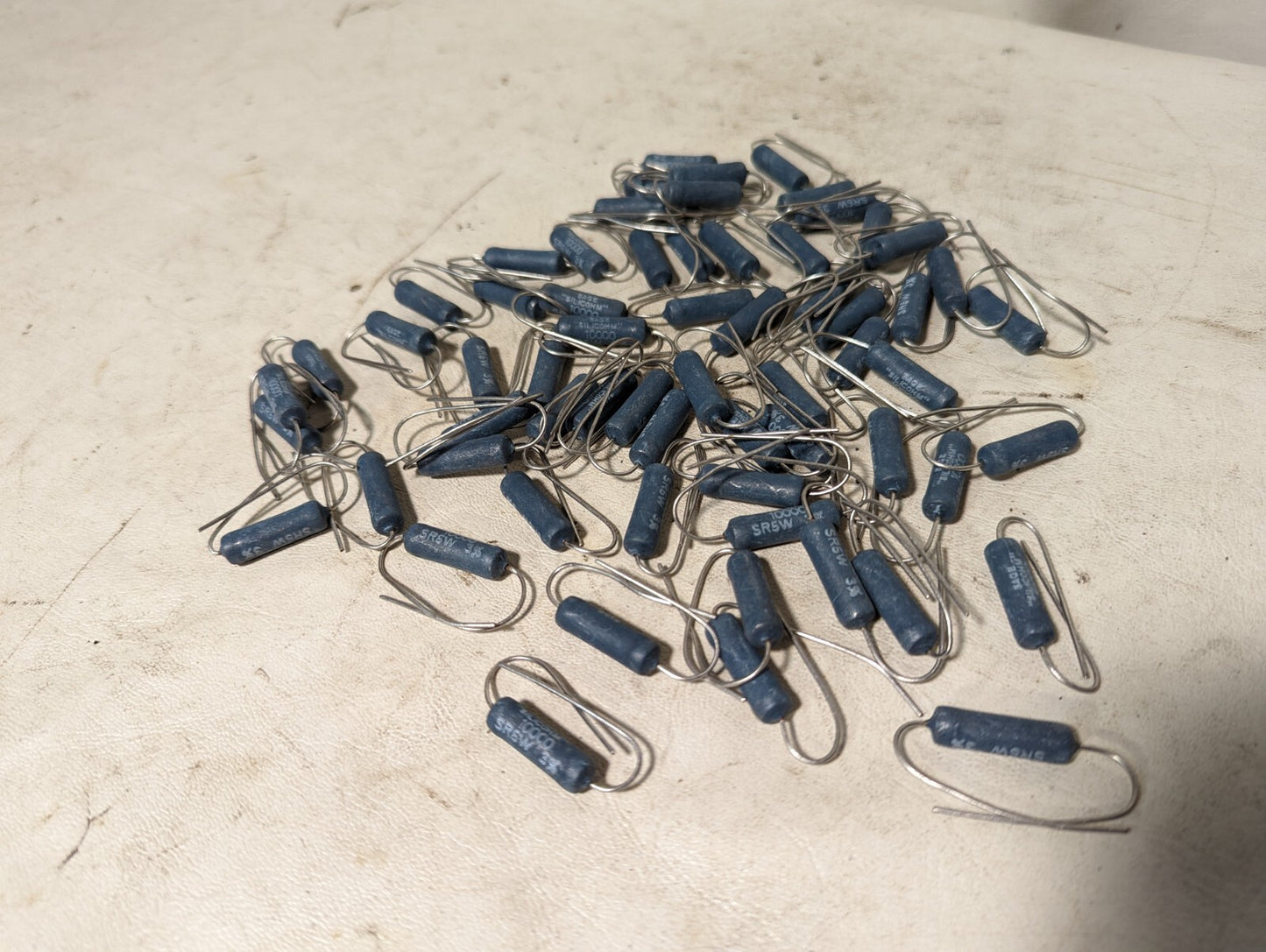Lot of Sage "Silicohm" 10000, SR5W, 3% resistors
