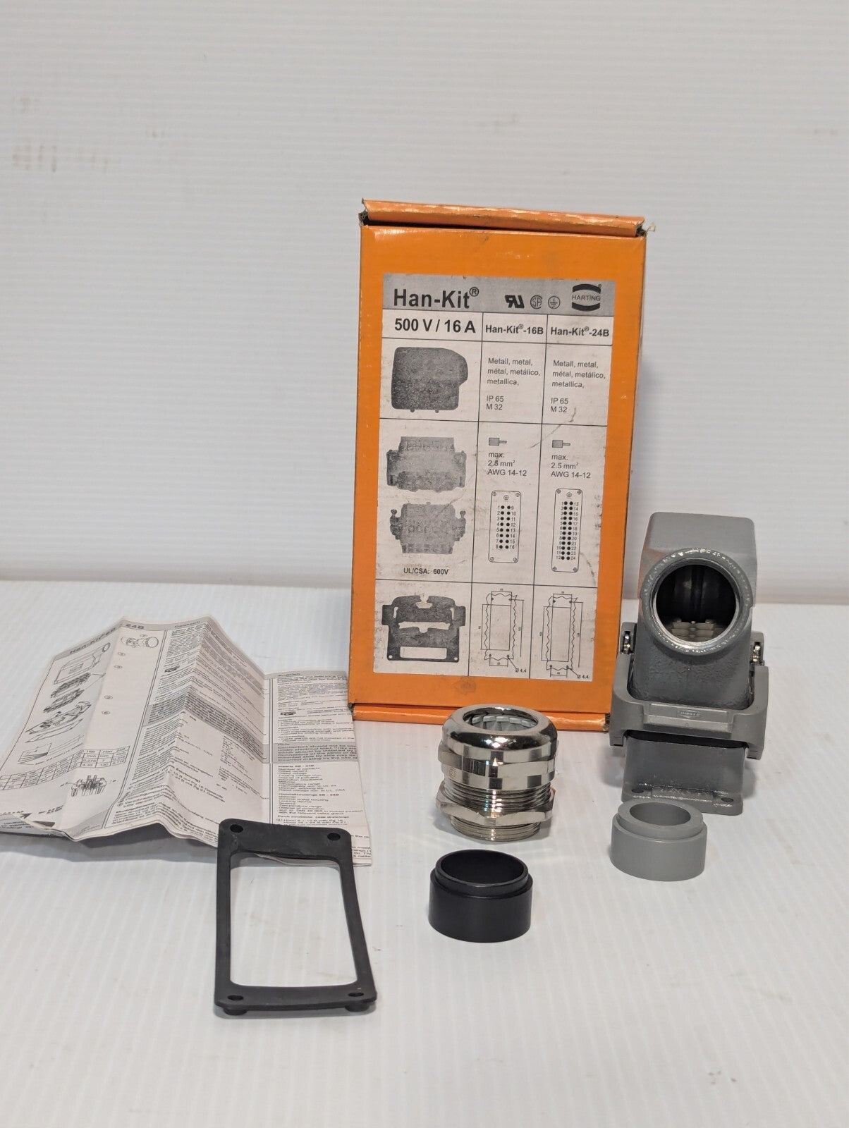 Harting 10330160000YYC Han-Kit Metal Hood Housing, 16A, 16B, 16E