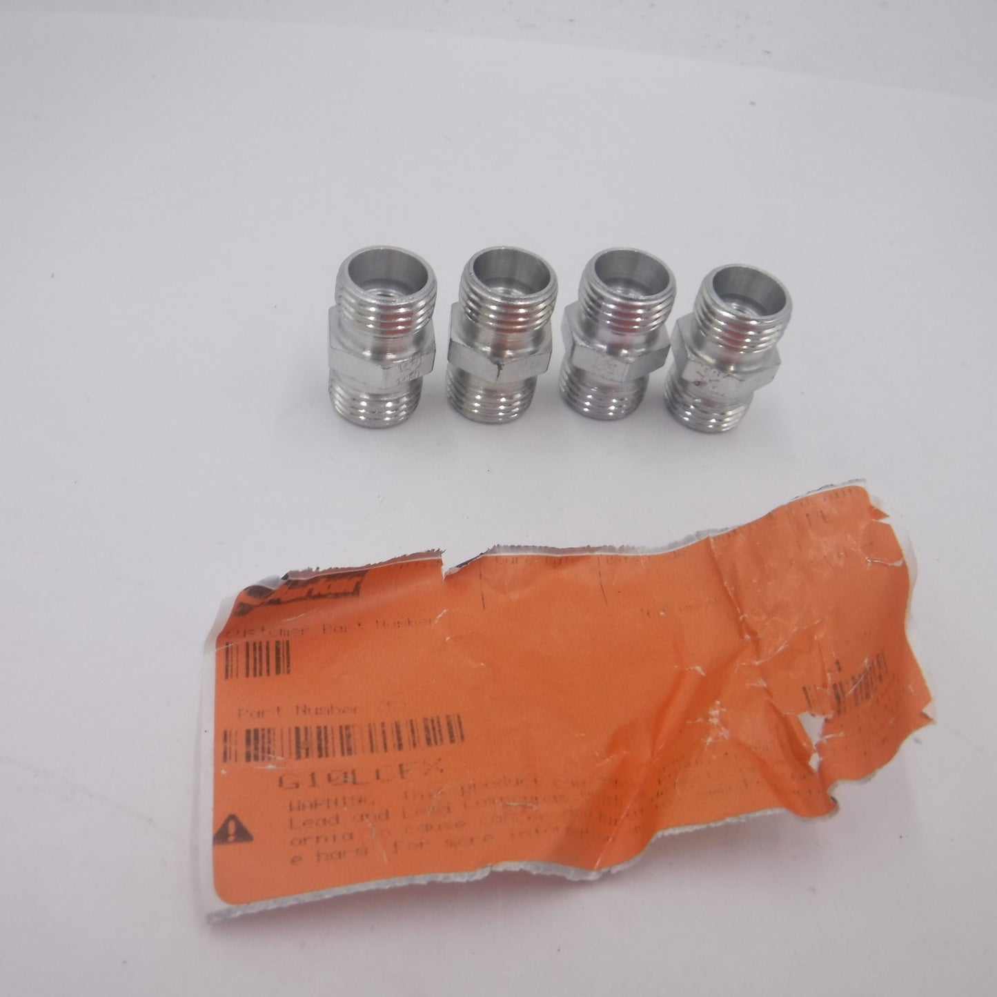4 Pack Parker Ermento Tube-to-Tube Male 24° DIN Cone G10LCFX
