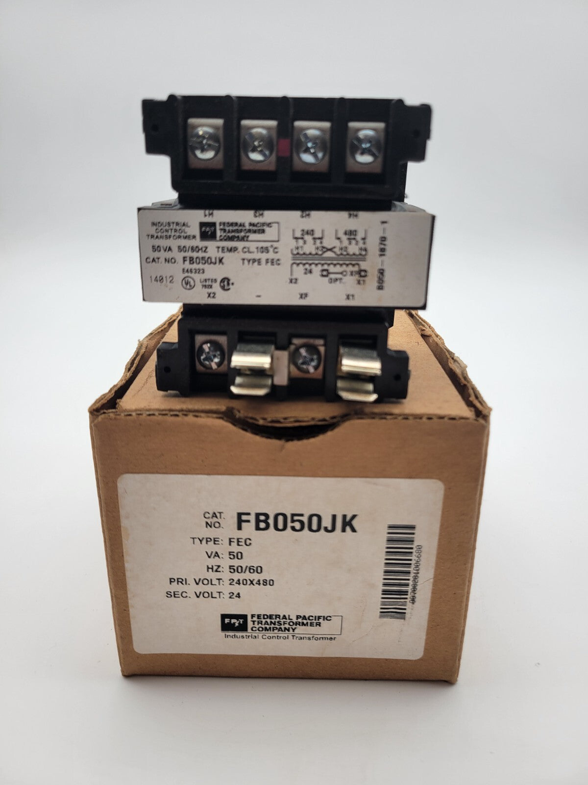 Federal Pacific FB50JK B050-1870-1 Industrial Control Transformer 50 VA 240x480