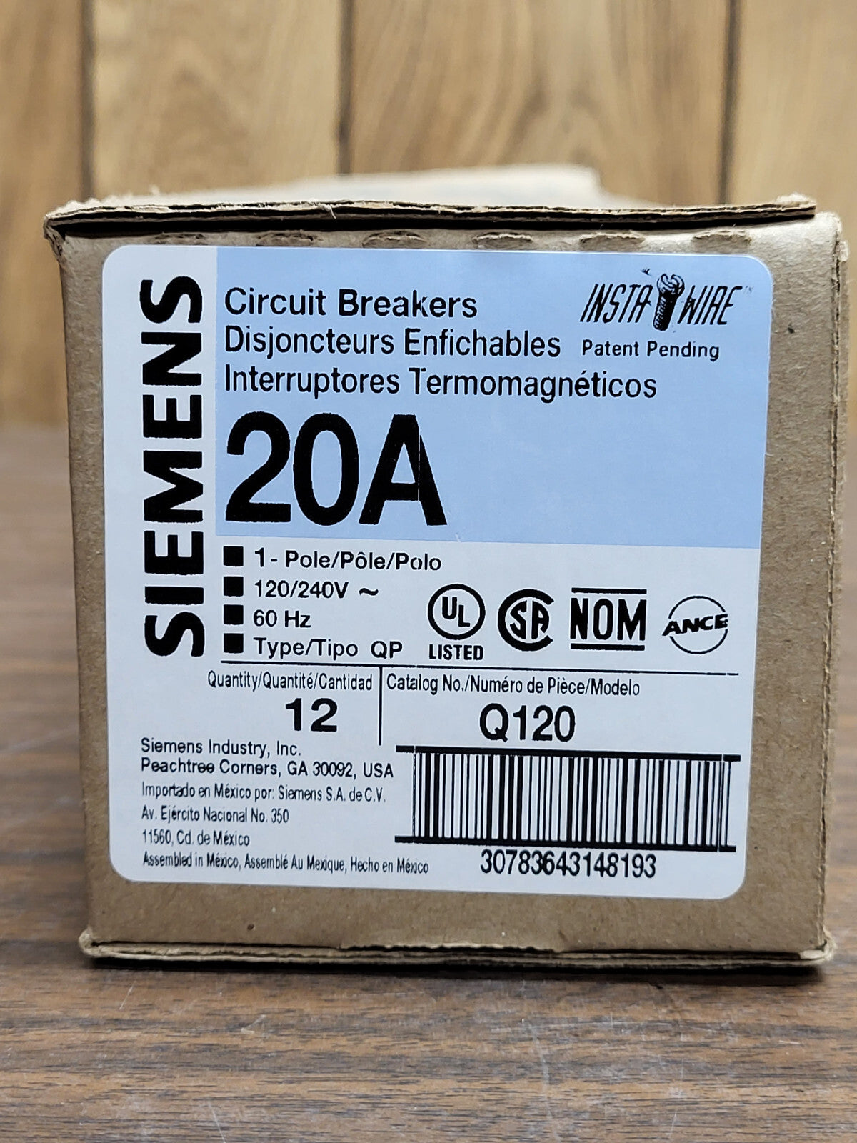 SIEMENS Q120 1 POLE 20 AMP TYPE QP CIRCUIT BREAKER 120/240V  LOT OF 12