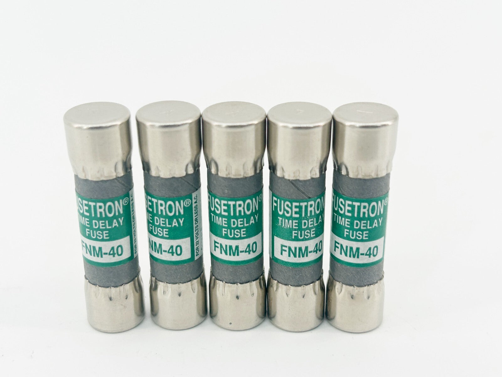 New of Lot of 5 Bussmann FNM-40 Time Delay Fuse 40A 250V - No Box
