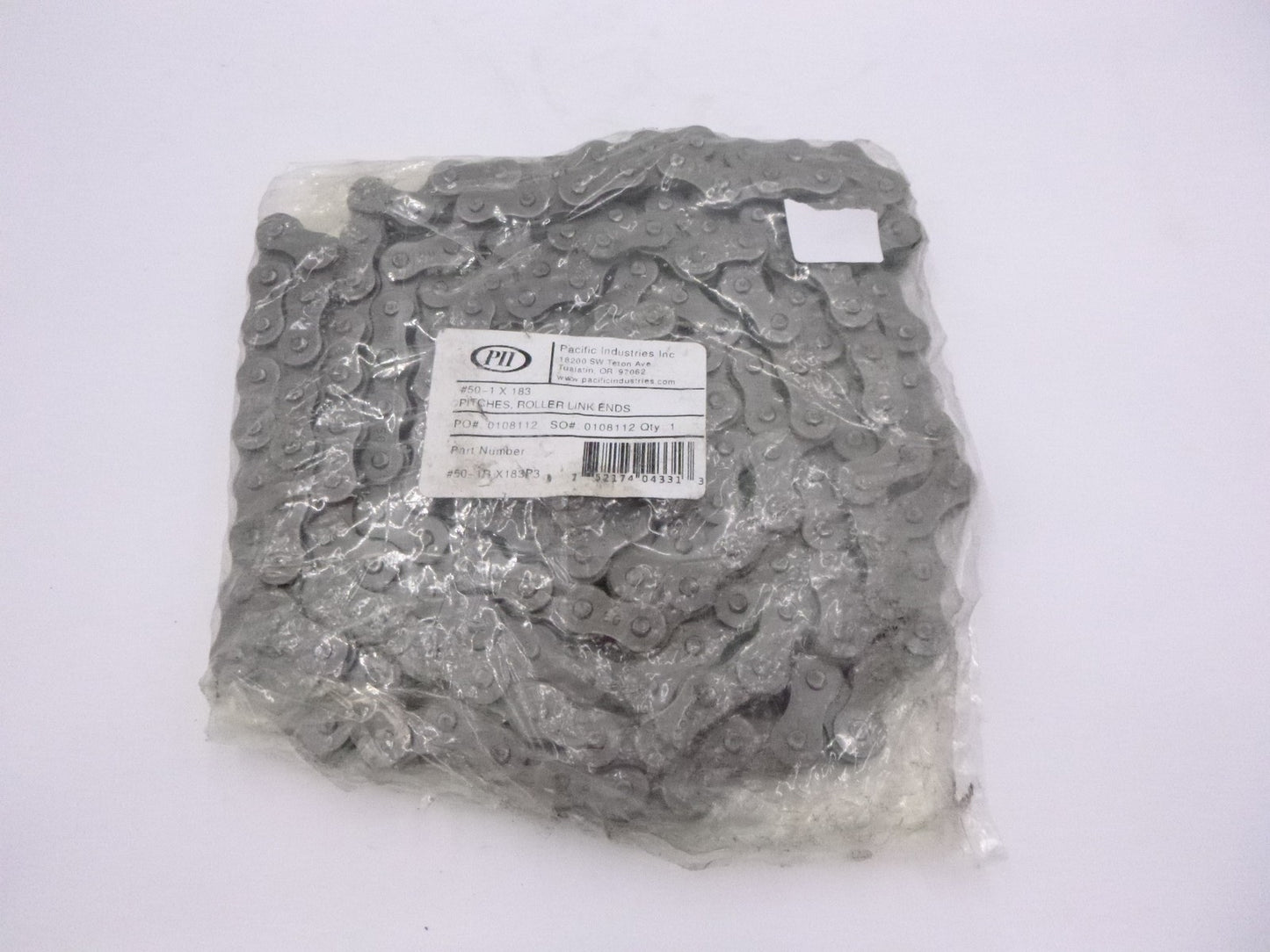 10' Precision Roller Chain 50H Pitches Link Ends 50-1 X 183