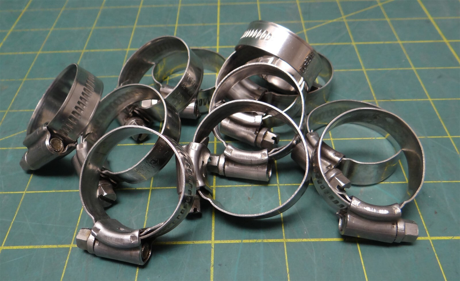 (Qty: 8) ABA 316032B Stainless Steel Hose Clamp 22-32mm Range SAE #12 1/2" Width
