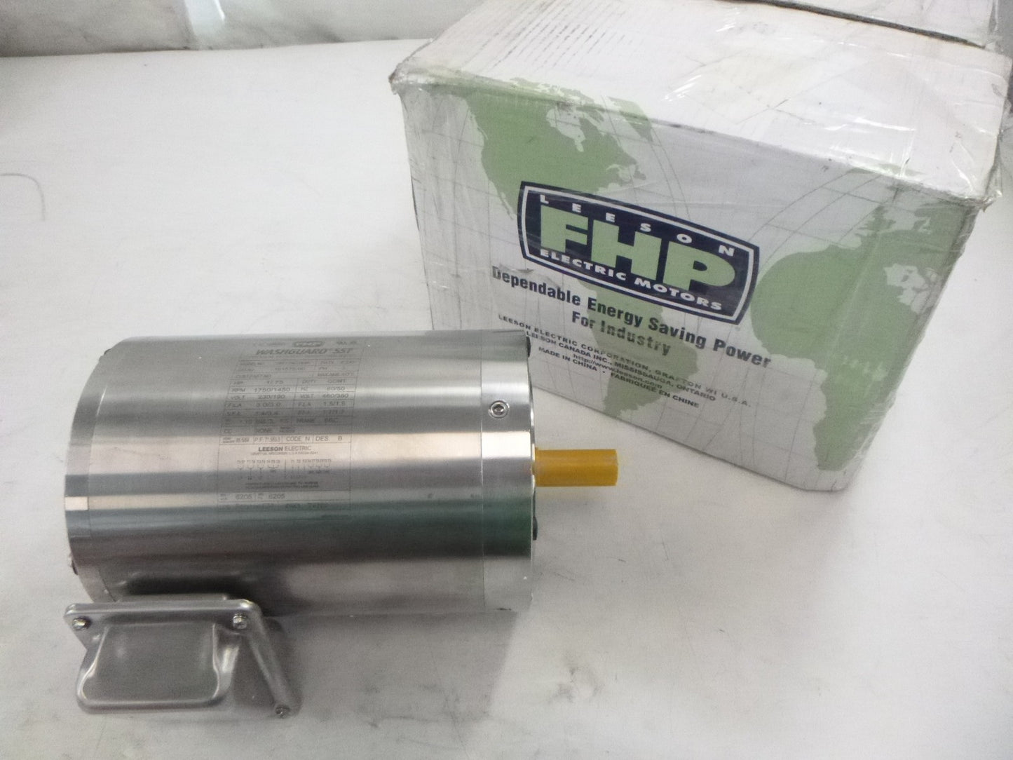 Leeson General Purpose Motor 191575.00 3-Phase 60Hz 5/8" Shaft Dia Ball Bearings