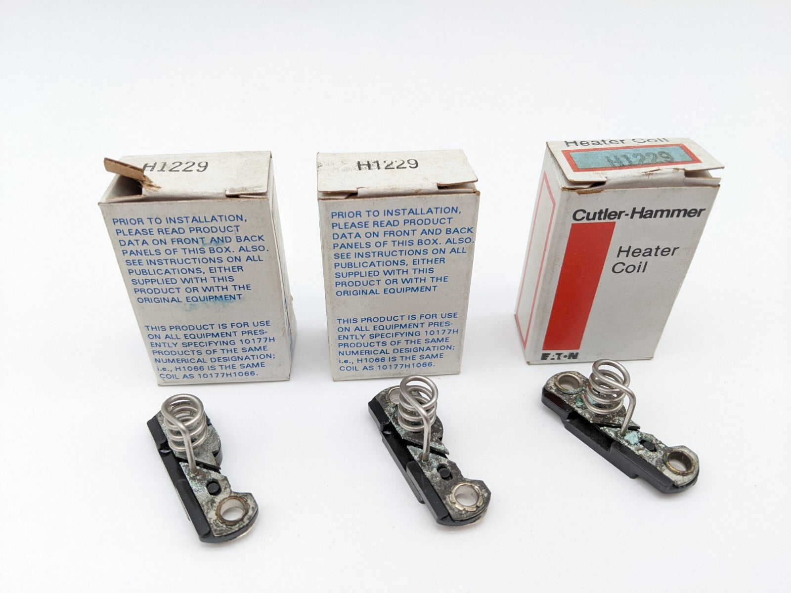 3 Piece Set Cutler Hammer	H1229 Heater Coil 3 Pole Starter Accessory Service NOS