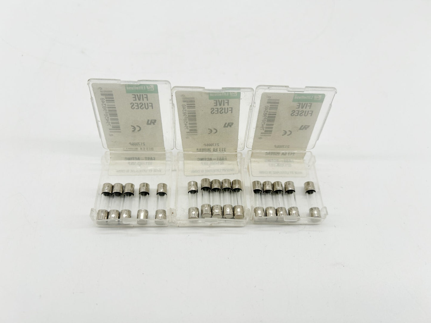 New Lot of 15 Littelfuse 217005P Fast Acting Glass Fuse 250V 5A