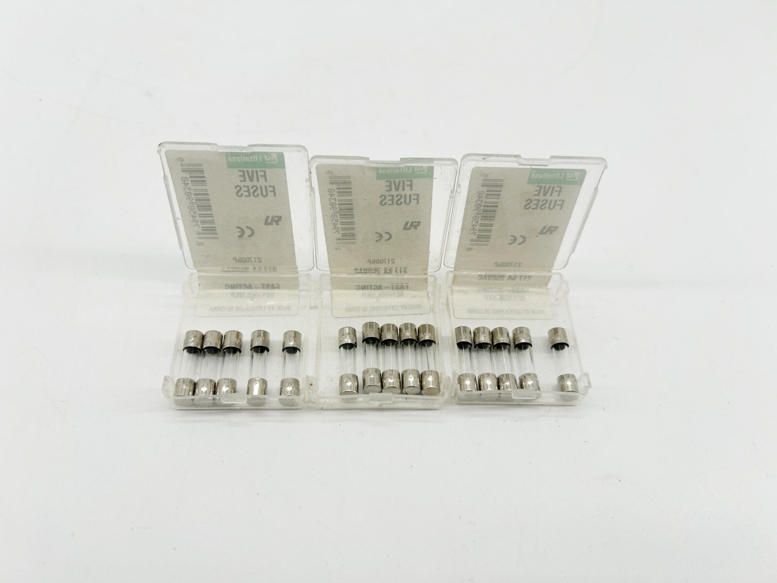 New Lot of 15 Littelfuse 217005P Fast Acting Glass Fuse 250V 5A