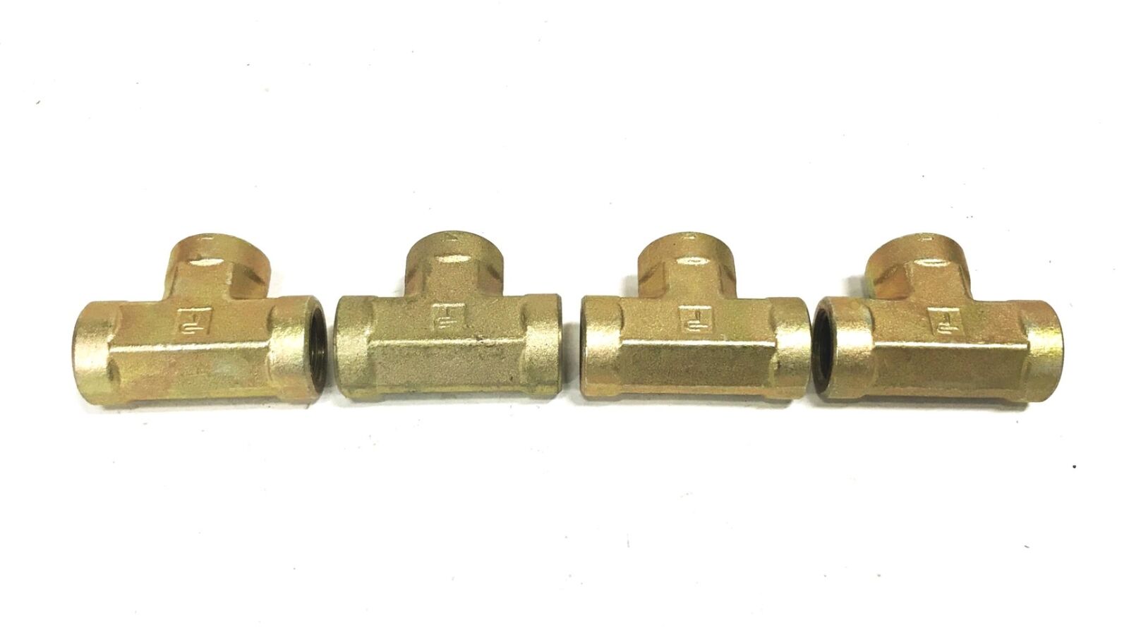 Parker Steel Zinc 3/8 inch Female Pipe Tee [Lot of 4] NOS