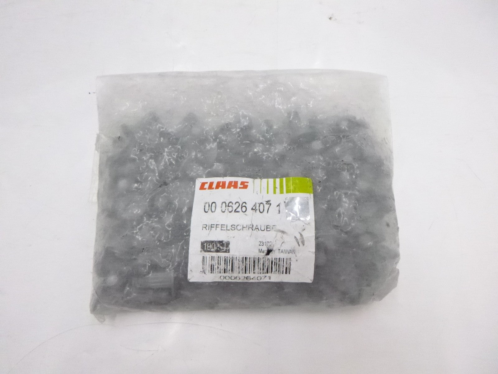 100 Pack Claas Splined Cup Head Bolts & Nuts 0006264071 M6 x 16mm