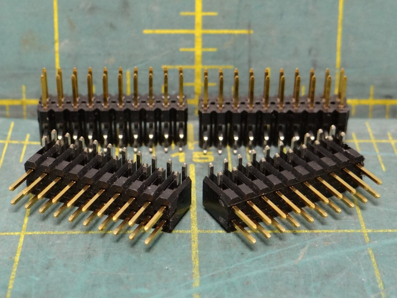 4 Piece Samtec BST-110-08-G-D-230-RA Right Angle Board Connector 20 Contacts