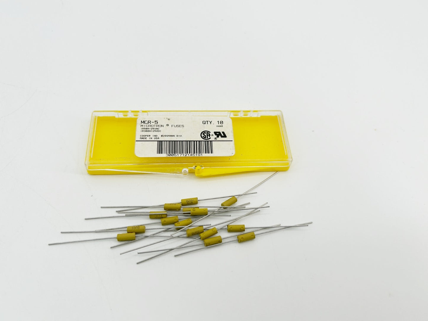 New Lot of 15 Eaton MCR-5 Fuse 125V 5A OCB Mounting MCR Series
