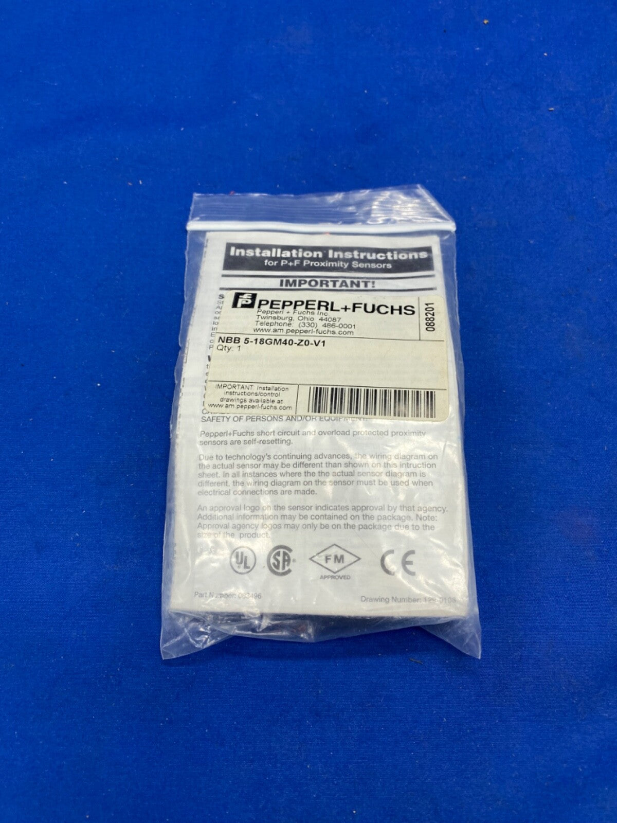 Peppers + Fuchs proximity switch NBB5-18GM40-Z0-V1, 88201